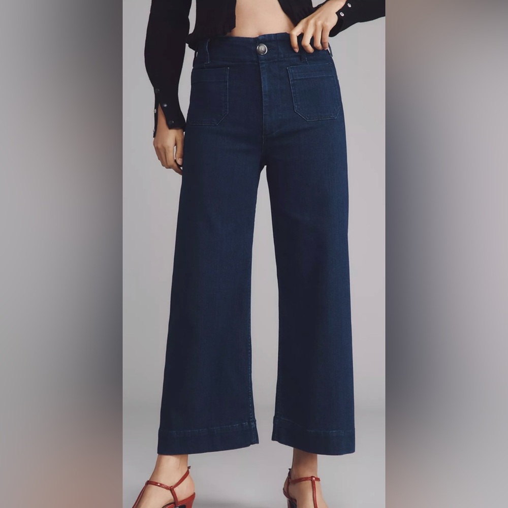 Anthropologie “Maeve” Crop Wide-Leg Jeans